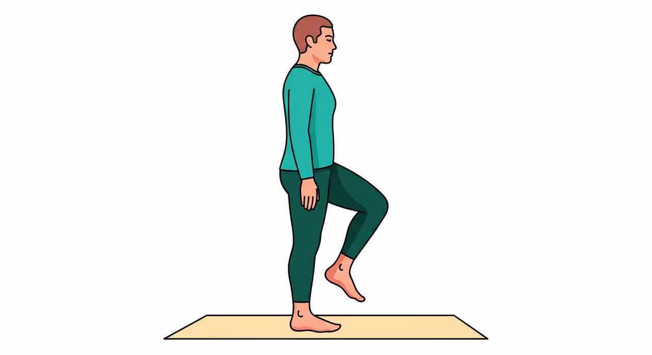 Illustration des beidbeinigen Zehenstands bei Achilles-Tendinopathie: beidbeinig hoch auf die Zehenballen